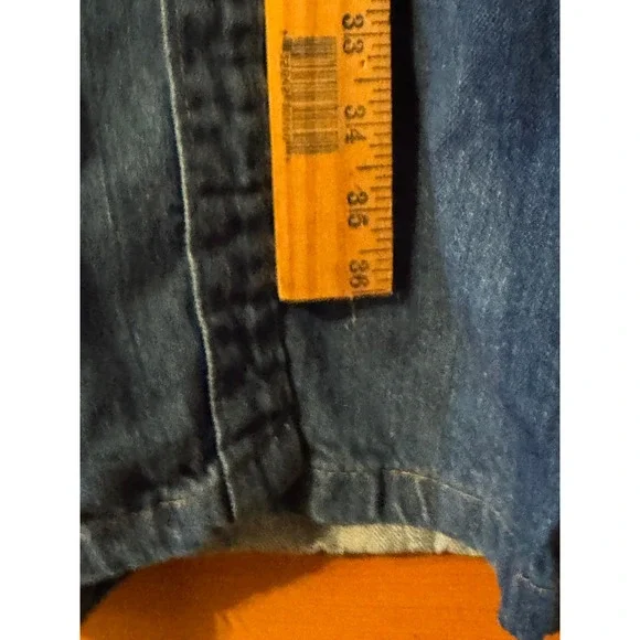Vintage Landlubber Denim Dress Blue Snap Front Midi 70s Western Long Sleeve 7 - Picture 7 of 12